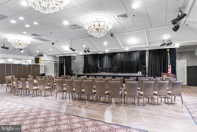 68 Winthrop Rd, Monroe Township, NJ 08831 - misc room with a chandelier and wood finished floors