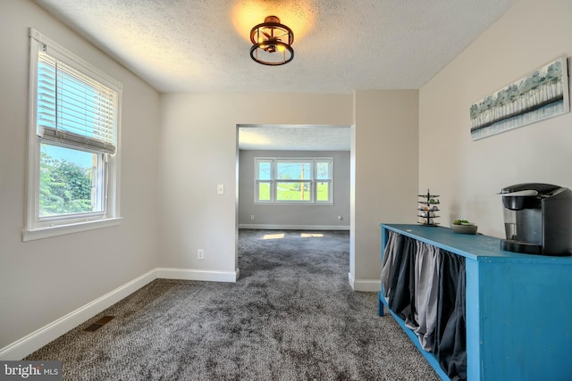 5221 Trumps Mill Rd, Baltimore, MD 21206 - hallway with a textured ceiling and carpet flooring