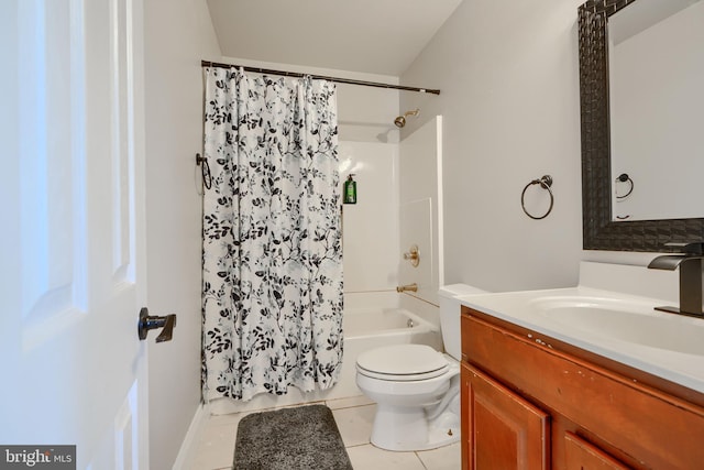 5221 Trumps Mill Rd, Baltimore, MD 21206 - full bath with tile patterned floors, shower / bathtub combination with curtain, and vanity