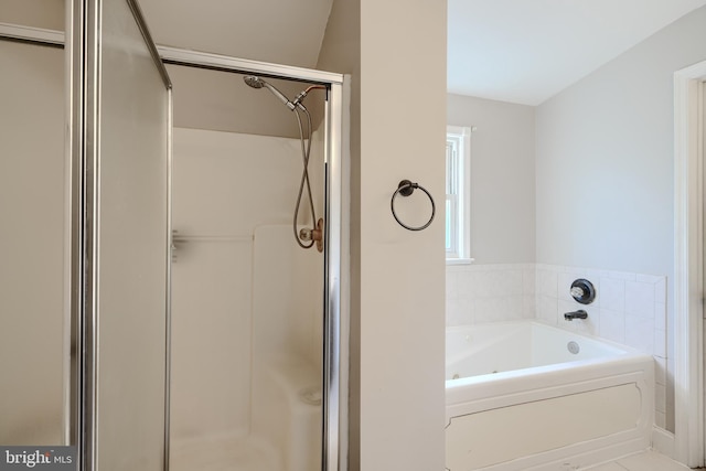 5221 Trumps Mill Rd, Baltimore, MD 21206 - full bathroom with a stall shower and a garden tub