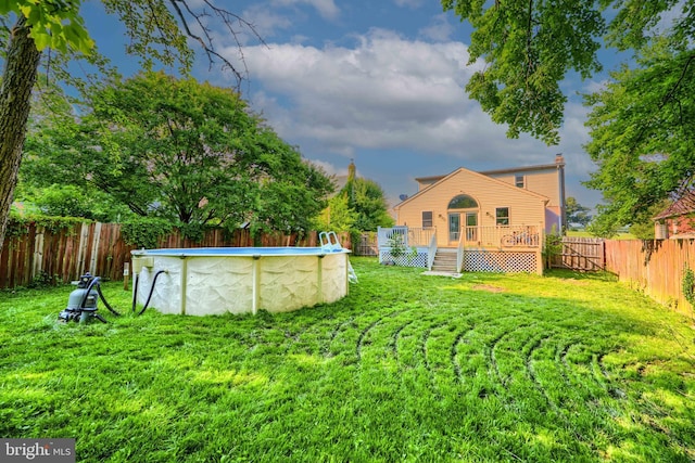 5221 Trumps Mill Rd, Baltimore, MD 21206 - fenced backyard featuring a wooden deck