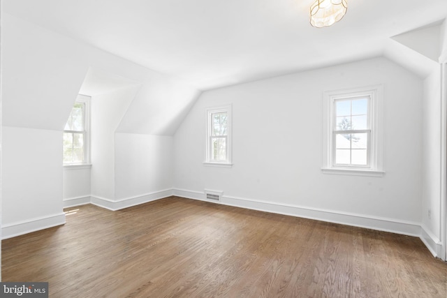 534 Hillcrest Ave, Glenside, PA 19038 - bonus room featuring vaulted ceiling, healthy amount of natural light, wood finished floors, and baseboards