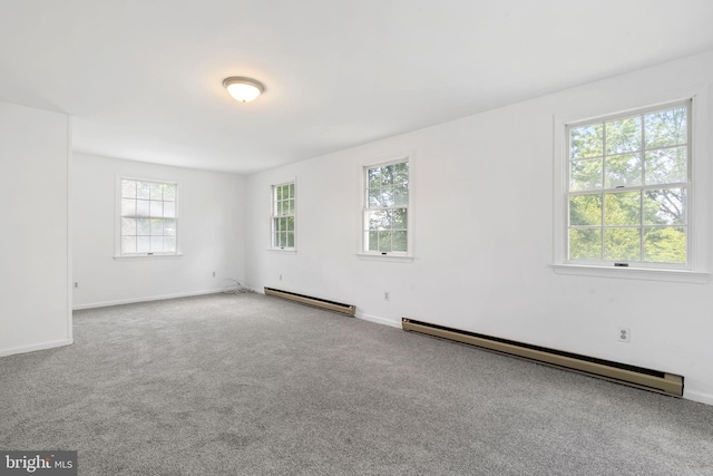 534 Hillcrest Ave, Glenside, PA 19038 - carpeted spare room with a baseboard heating unit and baseboards