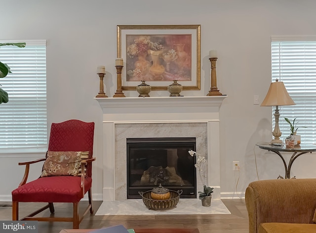 8716 Windon Ct, Waldorf, MD 20603 - living area with baseboards and a high end fireplace