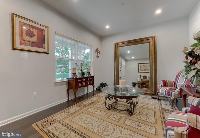 8716 Windon Ct, Waldorf, MD 20603 - sitting room with wood finished floors, recessed lighting, and baseboards
