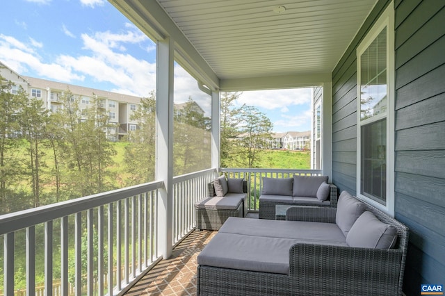 3707 Thicket Run Pl, Charlottesville, VA 22911 - balcony featuring outdoor lounge area