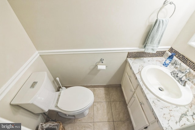 1995 Pierce Dr, Whitehall, PA 18052 - half bathroom featuring vanity, toilet, and tile patterned flooring