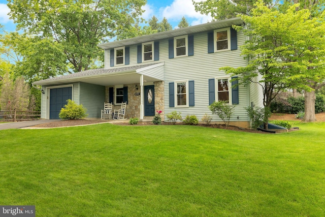 1995 Pierce Dr, Whitehall, PA 18052 - view of front of property featuring a porch, asphalt driveway, and an attached garage