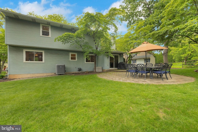 1995 Pierce Dr, Whitehall, PA 18052 - back of property featuring a patio area and central air condition unit