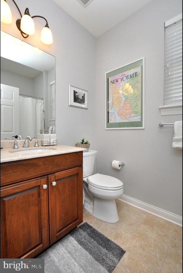 30 Keswick Path, Medford, NJ 08055 - full bathroom featuring vanity, toilet, tile patterned flooring, and baseboards