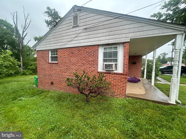 2402 Berkley St, Temple Hills, MD 20748 - view of side of property with a yard and brick siding