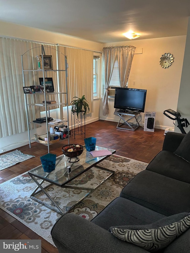 2402 Berkley St, Temple Hills, MD 20748 - living area with baseboards and wood finished floors