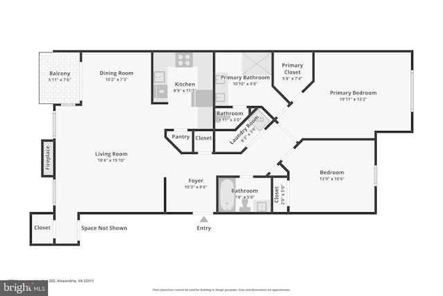 4691 Longstreet Ln Unit 202, Alexandria, VA 22311 - home floor plan