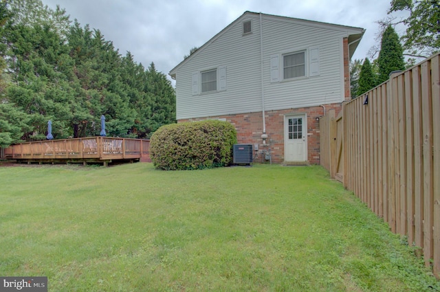3405 Sundown Farms Way, Olney, MD 20832 - view of yard with a deck and central AC