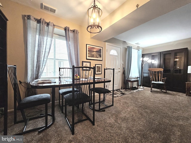5200 Hilltop Dr Unit Bb-17, Brookhaven, PA 19015 - carpeted dining space featuring a chandelier