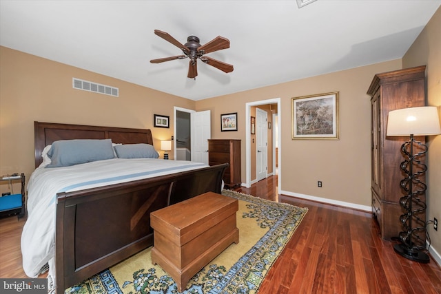 114 W Pembrey Dr, Wilmington, DE 19803 - bedroom with wood finished floors and ceiling fan