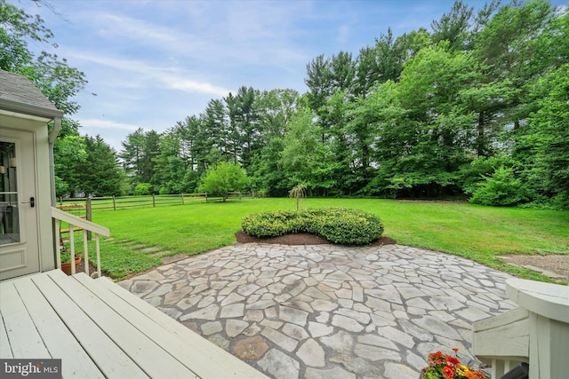 114 W Pembrey Dr, Wilmington, DE 19803 - view of patio / terrace featuring a deck and view of wooded area