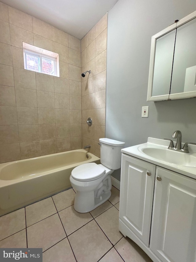 4549 N Mole St, Philadelphia, PA 19140 - bathroom featuring toilet, tile patterned floors, vanity, and shower / tub combination