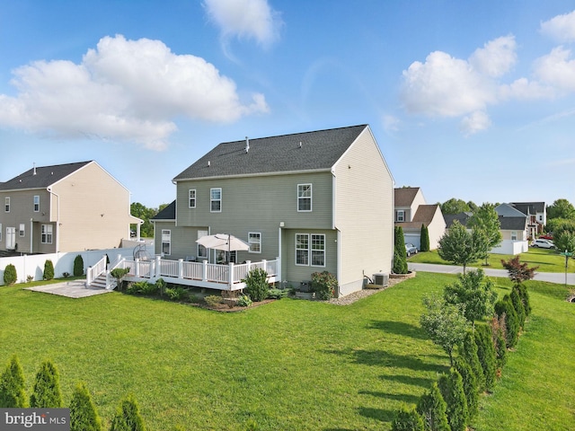 19102 Black Maple Way, Hagerstown, MD 21742 - back of house with a deck and central AC