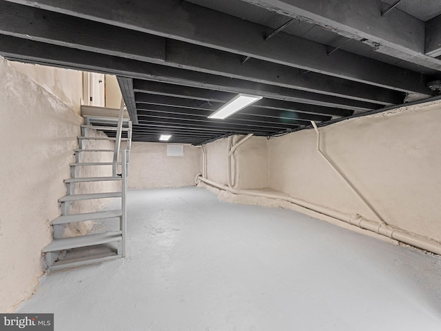 2223 W Indiana Ave, Philadelphia, PA 19132 - unfinished basement featuring stairs