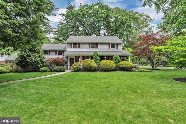 1 Birchall Dr, Haddonfield, NJ 08033 - view of front of house with a front yard and roof with shingles