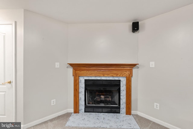 714 Kirkcaldy Way, Abingdon, MD 21009 - detailed view of carpet, baseboards, and a fireplace