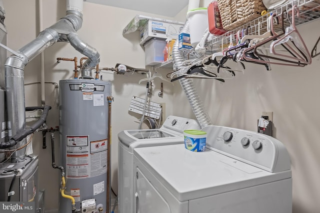 36 Kettlebrook Dr, Mount Laurel, NJ 08054 - laundry area with washing machine and clothes dryer and gas water heater