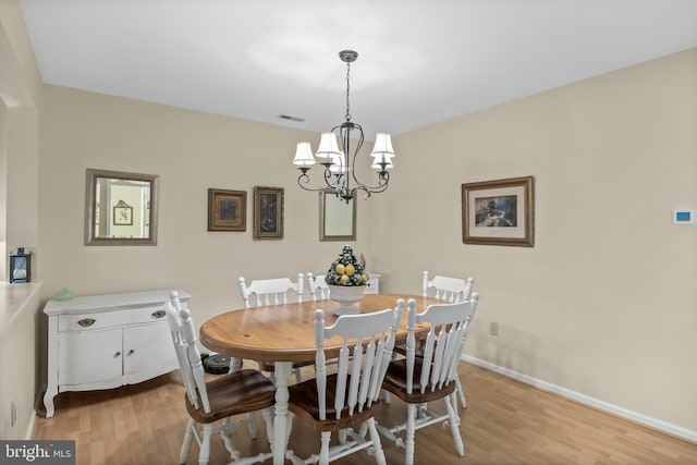 36 Kettlebrook Dr, Mount Laurel, NJ 08054 - dining space featuring light wood-style floors, a chandelier, and baseboards