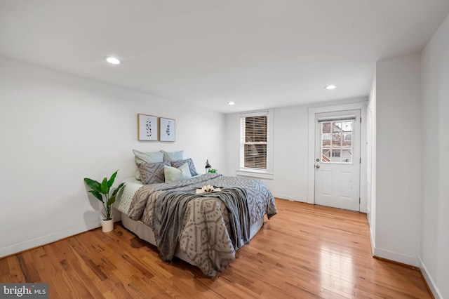 511 S E Ave, Baltimore, MD 21224 - bedroom with light wood-type flooring, recessed lighting, and baseboards