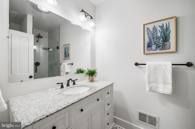 511 S E Ave, Baltimore, MD 21224 - bathroom featuring vanity and tiled shower