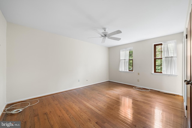229 Bloomingdale Ave Unit 1, Wayne, PA 19087 - empty room with a ceiling fan, baseboards, and wood finished floors