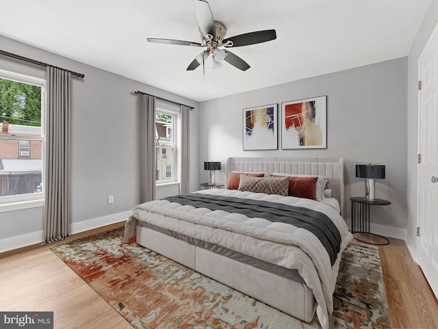 320 E Shedaker St, Philadelphia, PA 19144 - bedroom featuring wood finished floors, baseboards, and ceiling fan