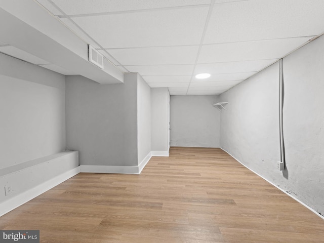 320 E Shedaker St, Philadelphia, PA 19144 - finished basement featuring light wood finished floors, a drop ceiling, and baseboards