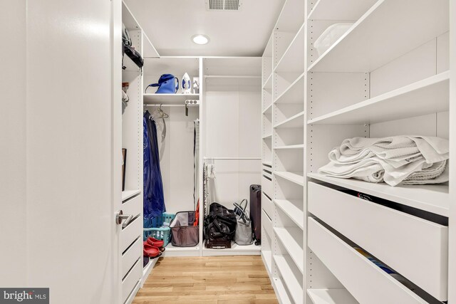 6109 Houston Ct, Alexandria, VA 22310 - walk in closet with light wood-style floors