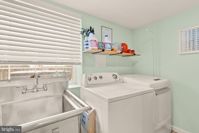 6109 Houston Ct, Alexandria, VA 22310 - washroom with washer and clothes dryer
