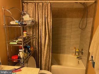 11306 Bent Creek Ter, Germantown, MD 20876 - full bathroom with shower / bath combo with shower curtain and toilet