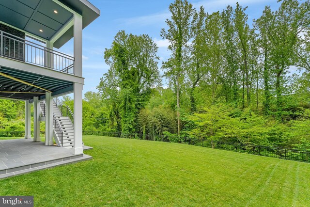 1434 Waggaman Cir, Mclean, VA 22101 - view of yard featuring stairs and a patio