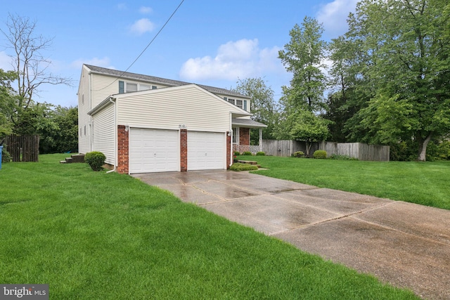 5 S Syracuse Dr, Cherry Hill, NJ 08034 - view of side of property featuring driveway, brick siding, and an attached garage