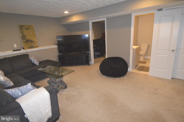 507 Fuselage Ave, Baltimore, MD 21221 - carpeted living area with recessed lighting