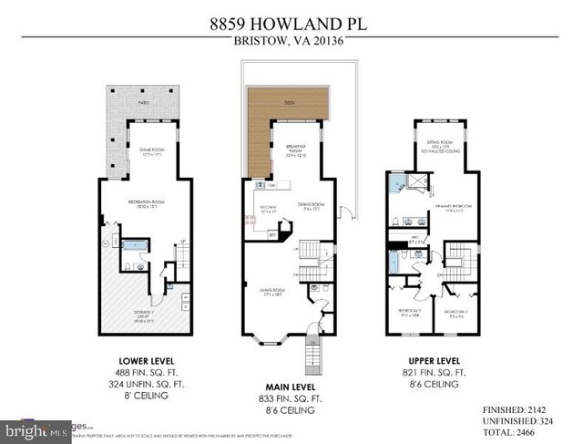 8859 Howland Pl, Bristow, VA 20136 - view of home floor plan