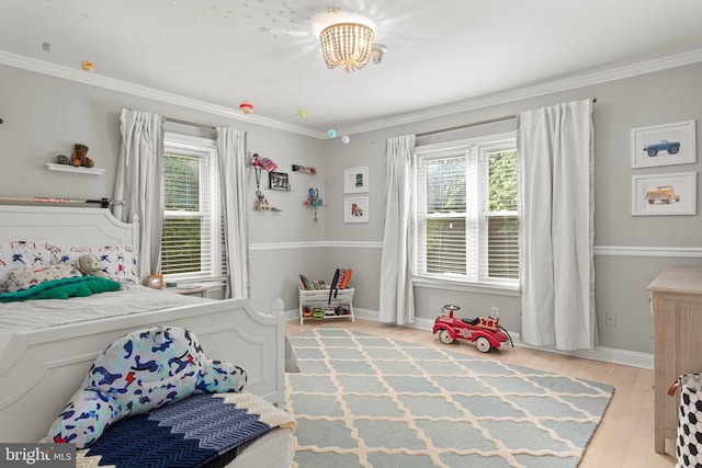 725 Cornerstone Ln, Bryn Mawr, PA 19010 - bedroom featuring crown molding and wood finished floors