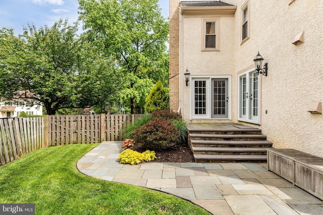 725 Cornerstone Ln, Bryn Mawr, PA 19010 - view of yard with a patio and french doors