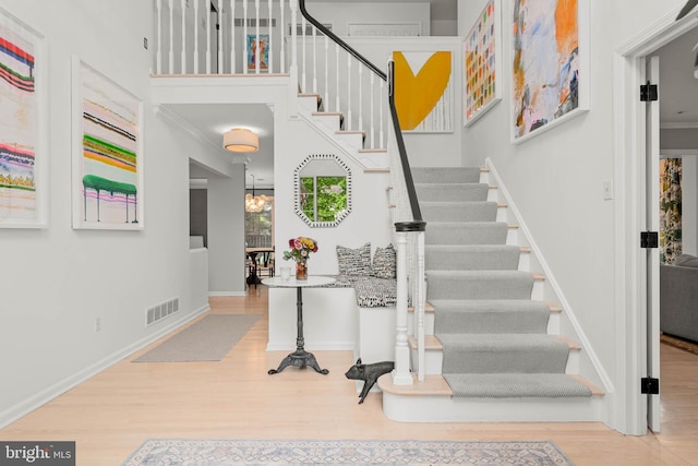 725 Cornerstone Ln, Bryn Mawr, PA 19010 - staircase with wood finished floors and baseboards