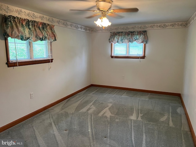 3600 Oak Ave, Altoona, PA 16601 - carpeted empty room featuring a ceiling fan and baseboards
