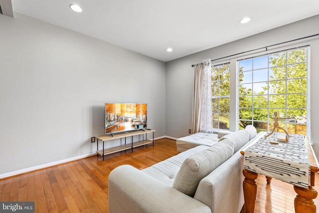 13503 Bannacker Pl, Herndon, VA 20171 - living room with hardwood / wood-style floors and recessed lighting