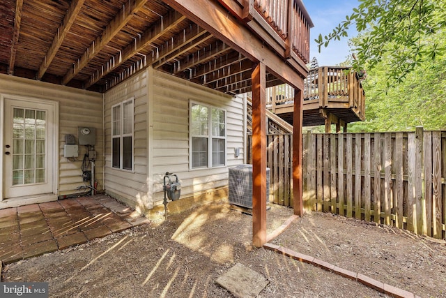 13503 Bannacker Pl, Herndon, VA 20171 - view of patio / terrace featuring stairway and a deck