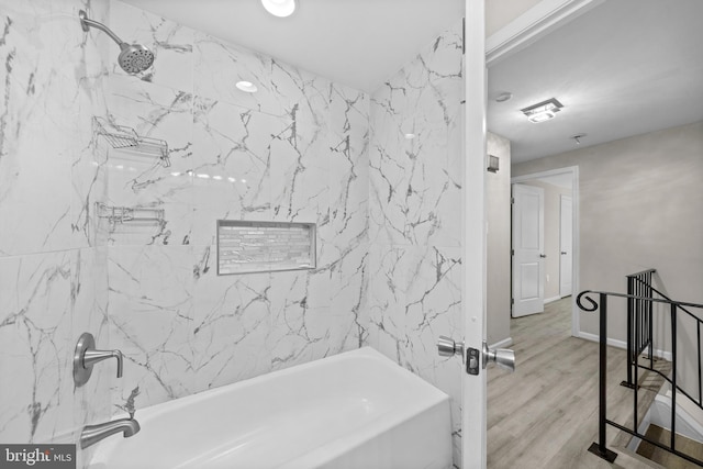 5908 Michael Rd, Waldorf, MD 20601 - full bathroom featuring shower / washtub combination and wood finished floors