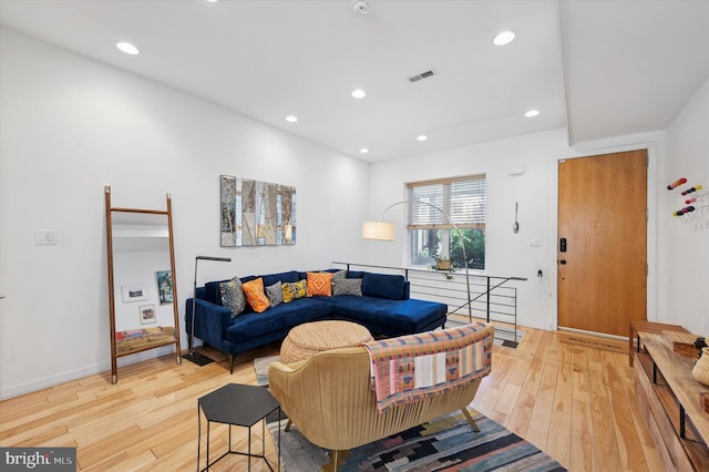 810 S 49th St, Philadelphia, PA 19143 - living room with light wood-style floors and recessed lighting