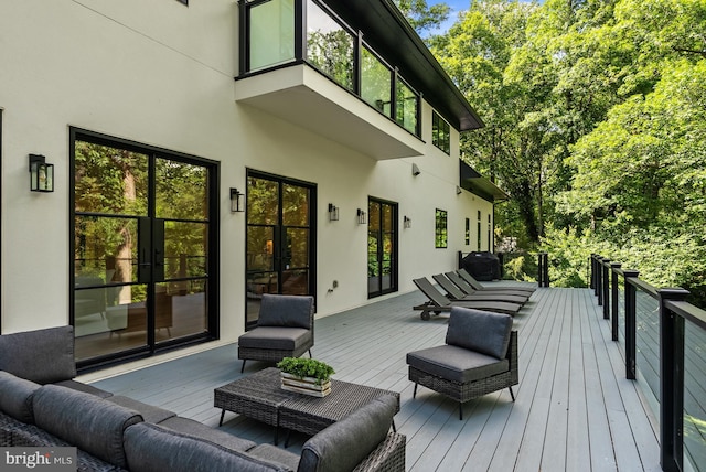 825 Whann Ave, Mclean, VA 22101 - deck with french doors and outdoor lounge area