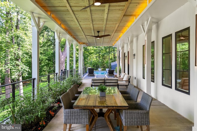 825 Whann Ave, Mclean, VA 22101 - view of patio / terrace featuring ceiling fan and outdoor dining area
